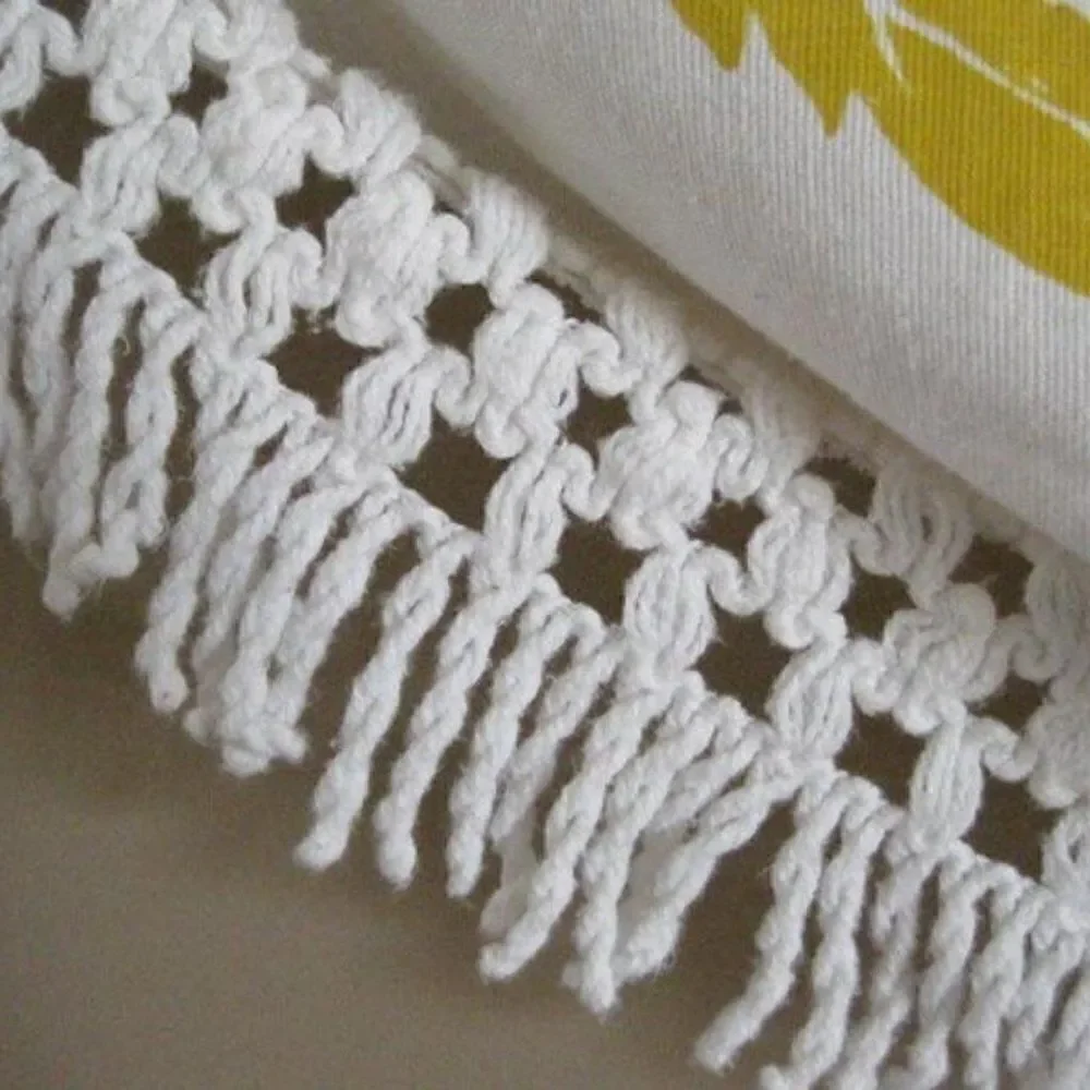 Round Tablecloth Christmas Poinsettia White 61x62